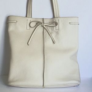Banana Republic Genunine Leather Bone Tote